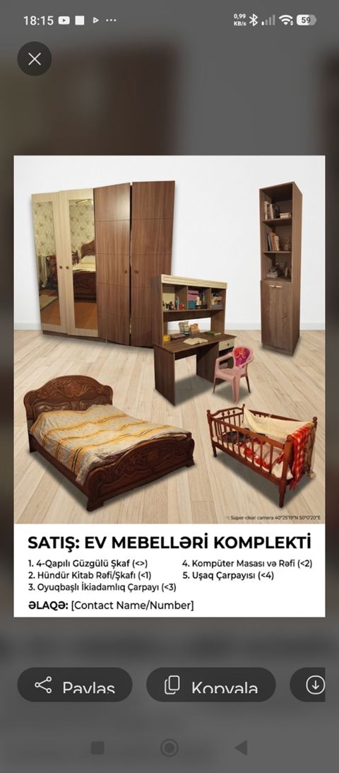 İkinəfərlik çarpayı, İşlənmiş — Digah