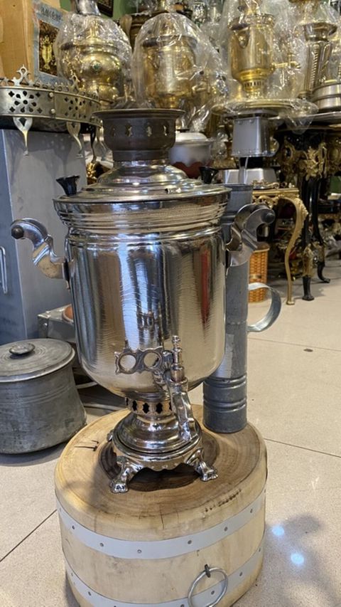 Klassik metal samovar – kömür/odunla işləyən model - Material — Bakı