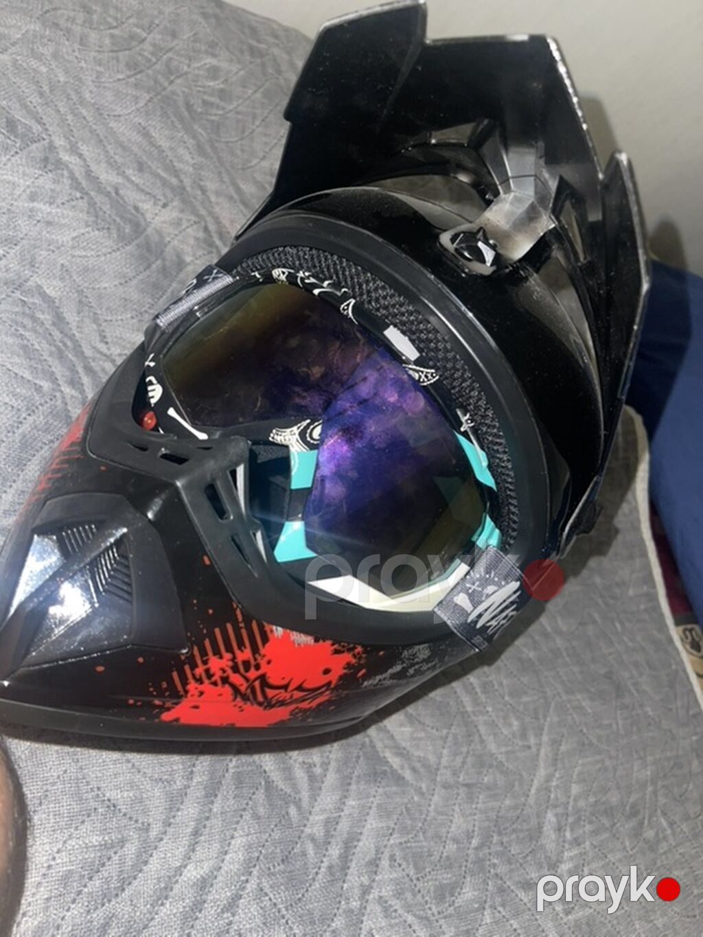 Motokross/Dual-sport dəbilqə + qoruyucu eynək seti - NAFX/Born for — Motosiklet geyimi, Bakı (2)
