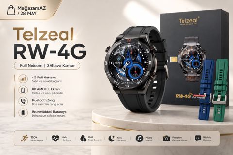 Smart saat Telzeal Rw-4g black — Bakı