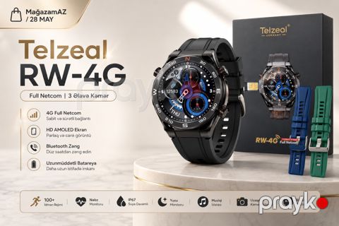 Smart saat Telzeal Rw-4g black — Bakı