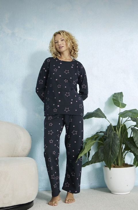 Qadın pijama dəsti -2xl -3xl İki hissədən ibarət: uzunqol köynək və — Bakı