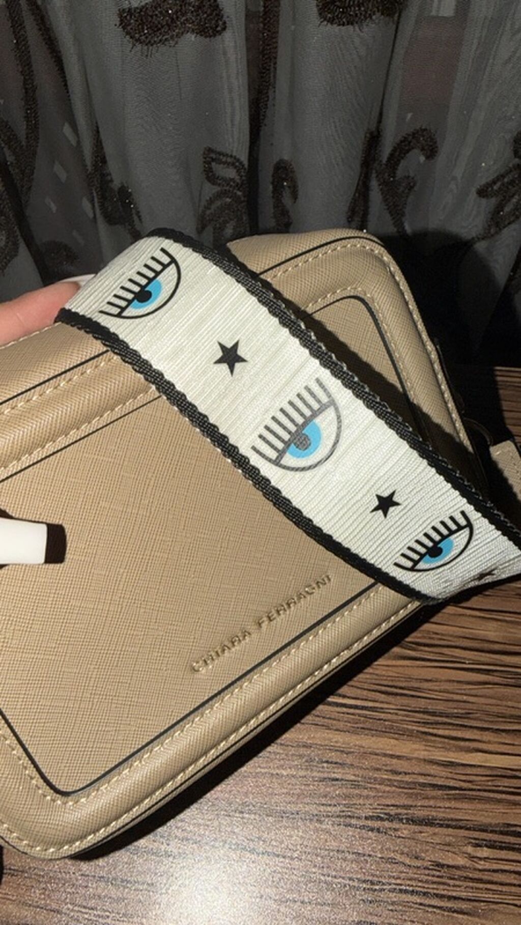 Bej rəngli çiyin/çapraz çanta Chıara Ferragnı - Material: teksturalı — Çantalar, çamadanlar, cüzdanlar, Bakı (9)