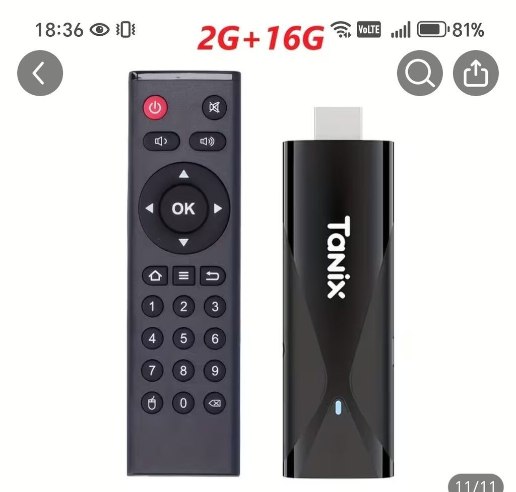 Yeni Smart TV boks TV box 16 GB, Android, Ödənişli çatdırılma — TV qabları və media pleyer, Mingəçevir