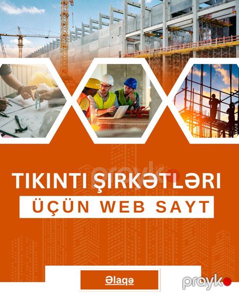 Tikinti şirkətləri üçün web sayt hazırlanması — Bakı