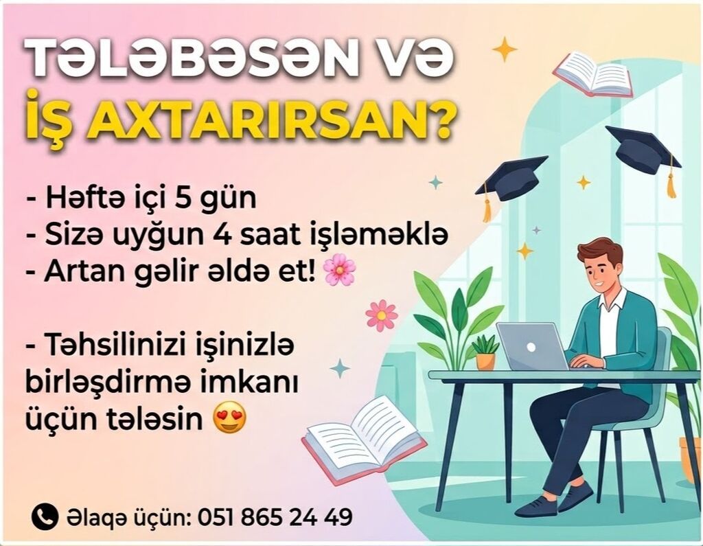Köməkçi, Qadın, Təcrübəsiz, Dəyişən qrafik — İnzibati personal, Bakı