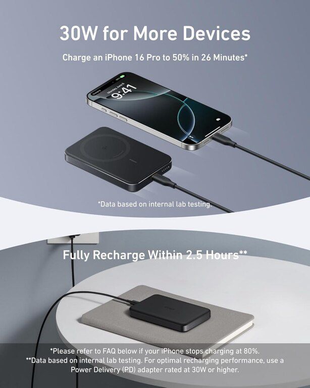 Power bank "Magsafe Anker Ultra Slim 15W QI2 — Smartfonlar, Bakı (3)