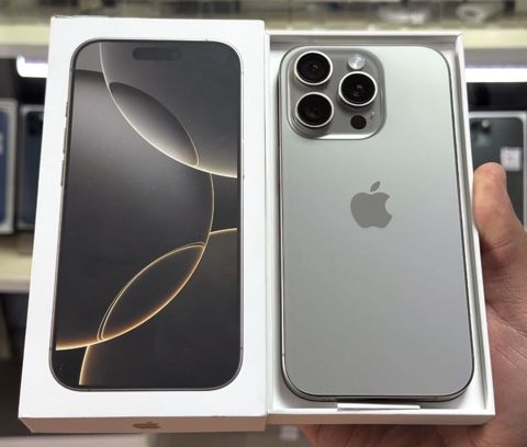 IPhone 16 Pro, 128 GB, Natural Titanium, Simsiz şarj, Face ID, Sənədlərlə — Bakı
