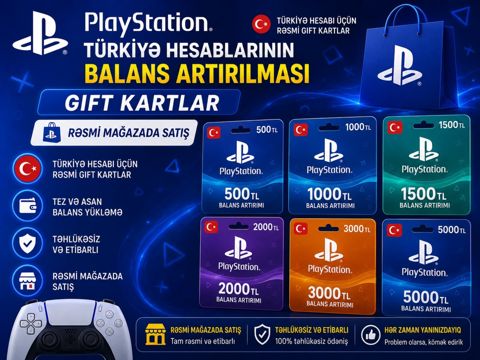 PS store Türkiyə gift kartları — Bakı