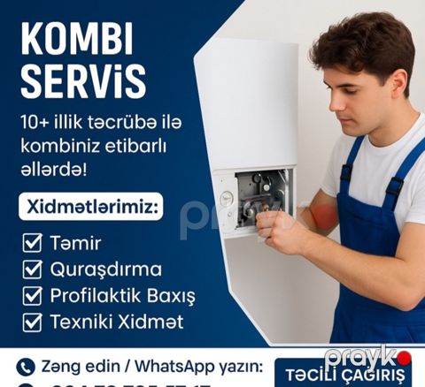 Kombi təmiri və quraşdırılması — Bakı