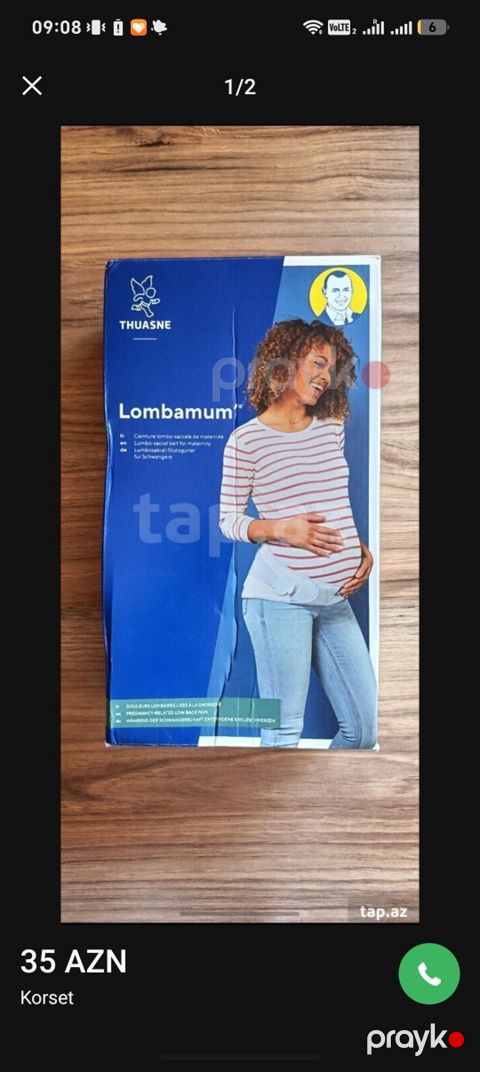 Thuasne Lombamum – hamilələr üçün bel-daban (lombo-sakral) kəməri — Bakı