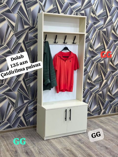 Rahat və funksional dəhliz dolabı - Model: asılqanlı və ayaqqabılıqlı — Bakı