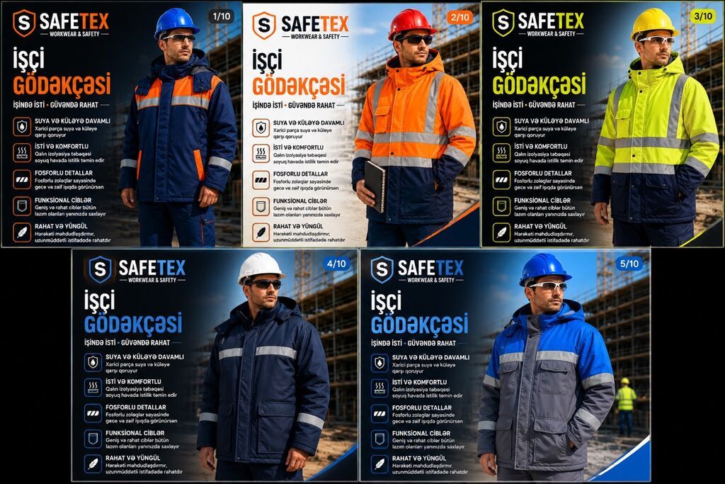 Məhsul: İşçi Gödəkcəsi – Safetex Workwear & Safety Xüsusiyyətlər — Kurtkalar, Bakı (2)