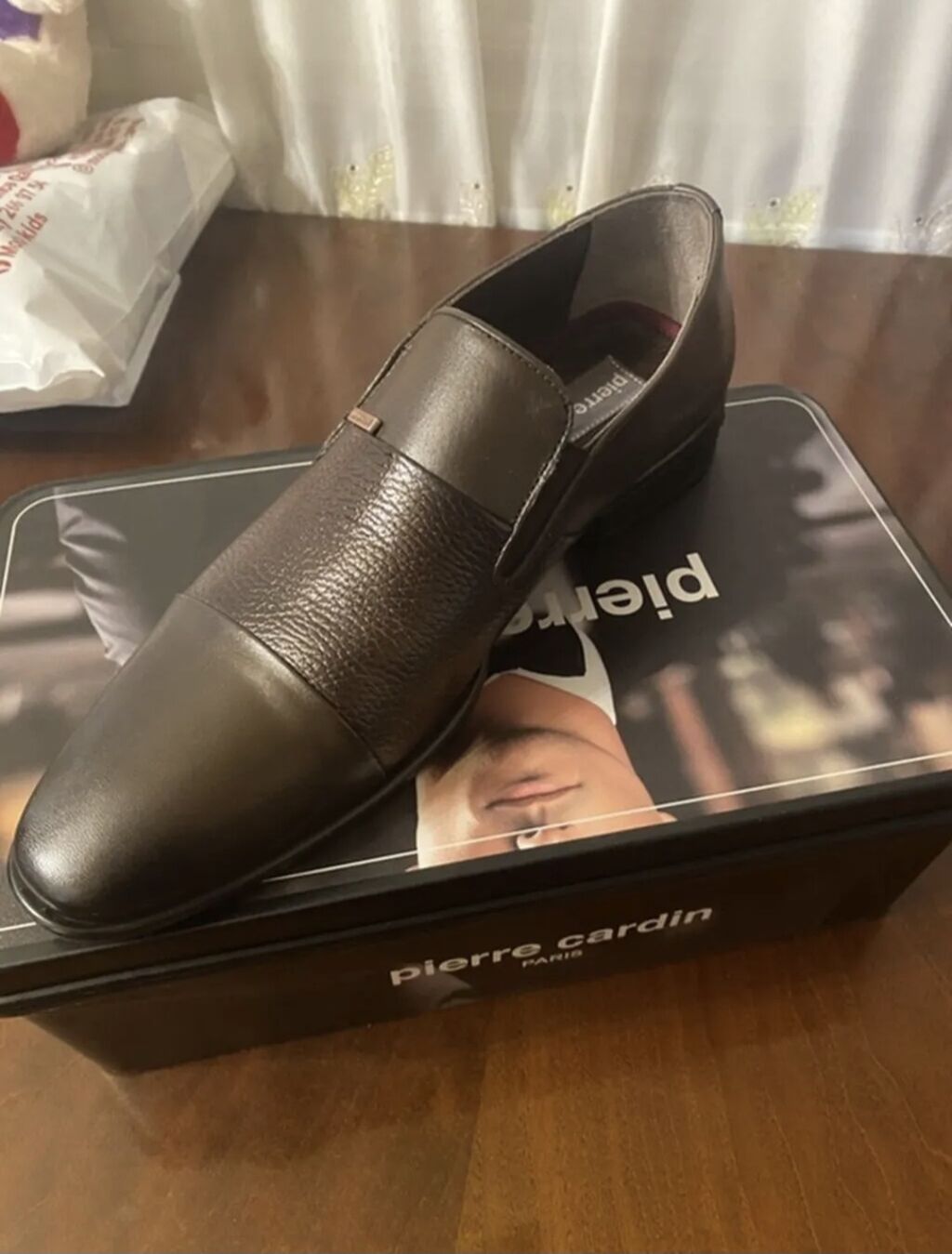 Pierre Cardin kişi klassik tuflisi - Model: slip-on (bağsız), kap-toe — Ayakkabılar, Gəncə (4)