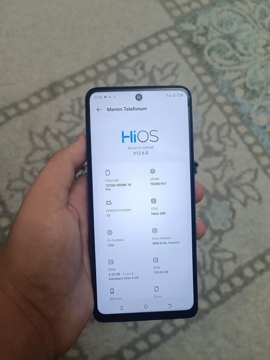 Tecno Spark 10 Pro Starry Black 128GB/8GB — Smartfonlar, Bakı (3)