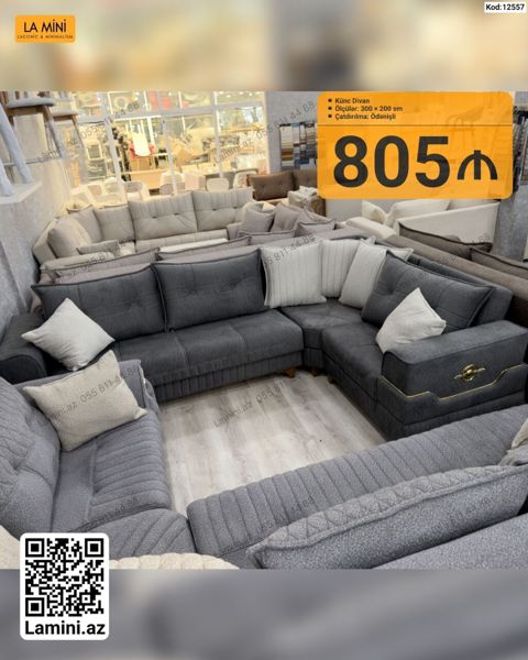 Künc divan – La Mini - Model: Künc divan - Ölçü: 300 200 sm - Rəng — Bakı