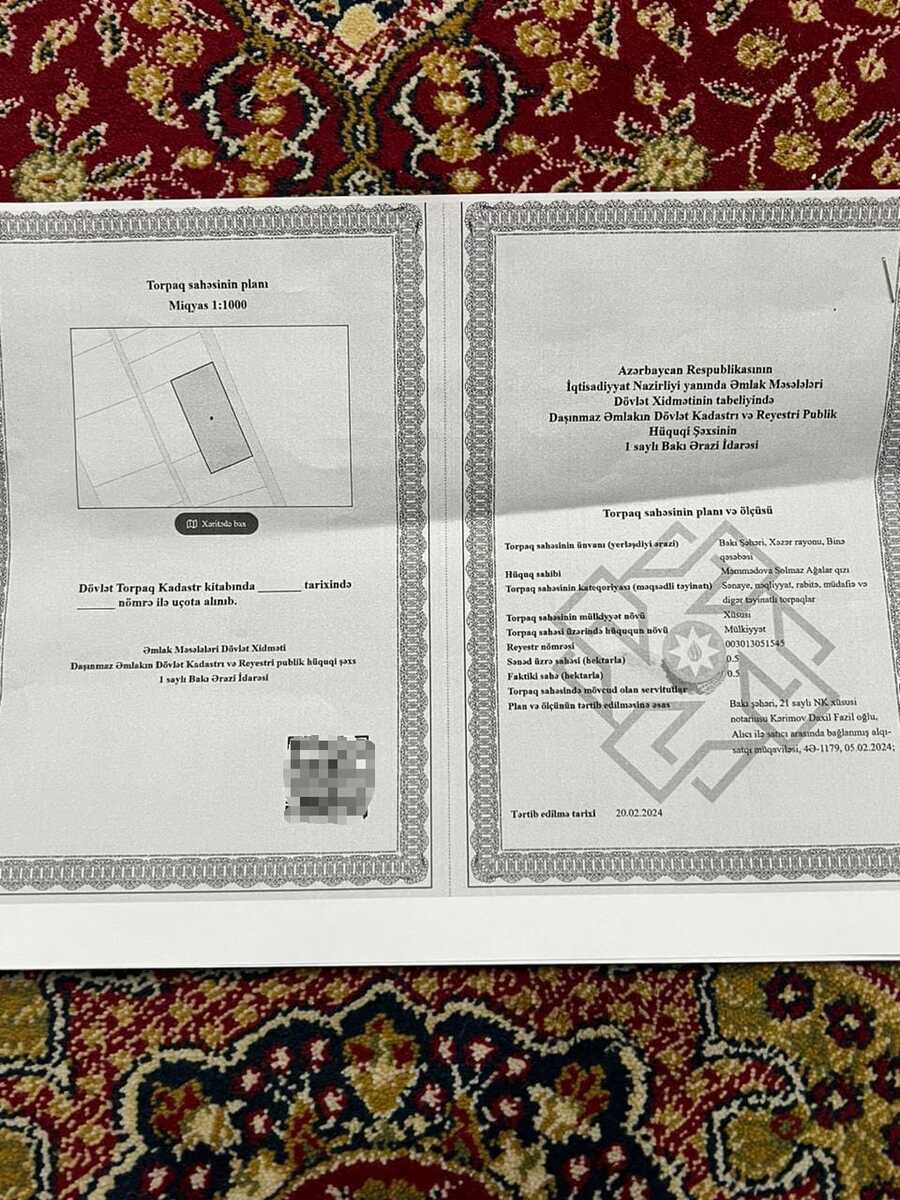 50 sot torpaq sahəsi, Xəzər r — Torpaq, Bakı (4)