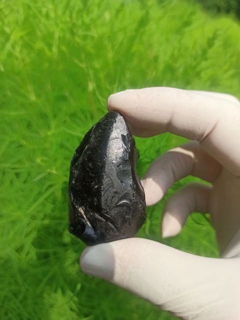Bürclərə görə Qoruyucu Obsidian daşı Vulkanik Kristal Mineral — Sumqayıt