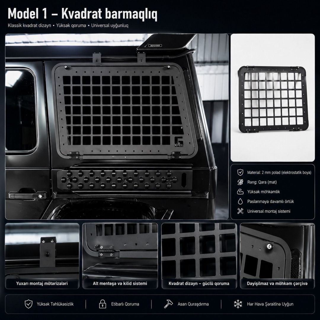 Premium metal yan pəncərə qoruyucuları CNC Lazer Kəsim — Ehtiyat hissələri və aksesuarlar, Bakı (4)
