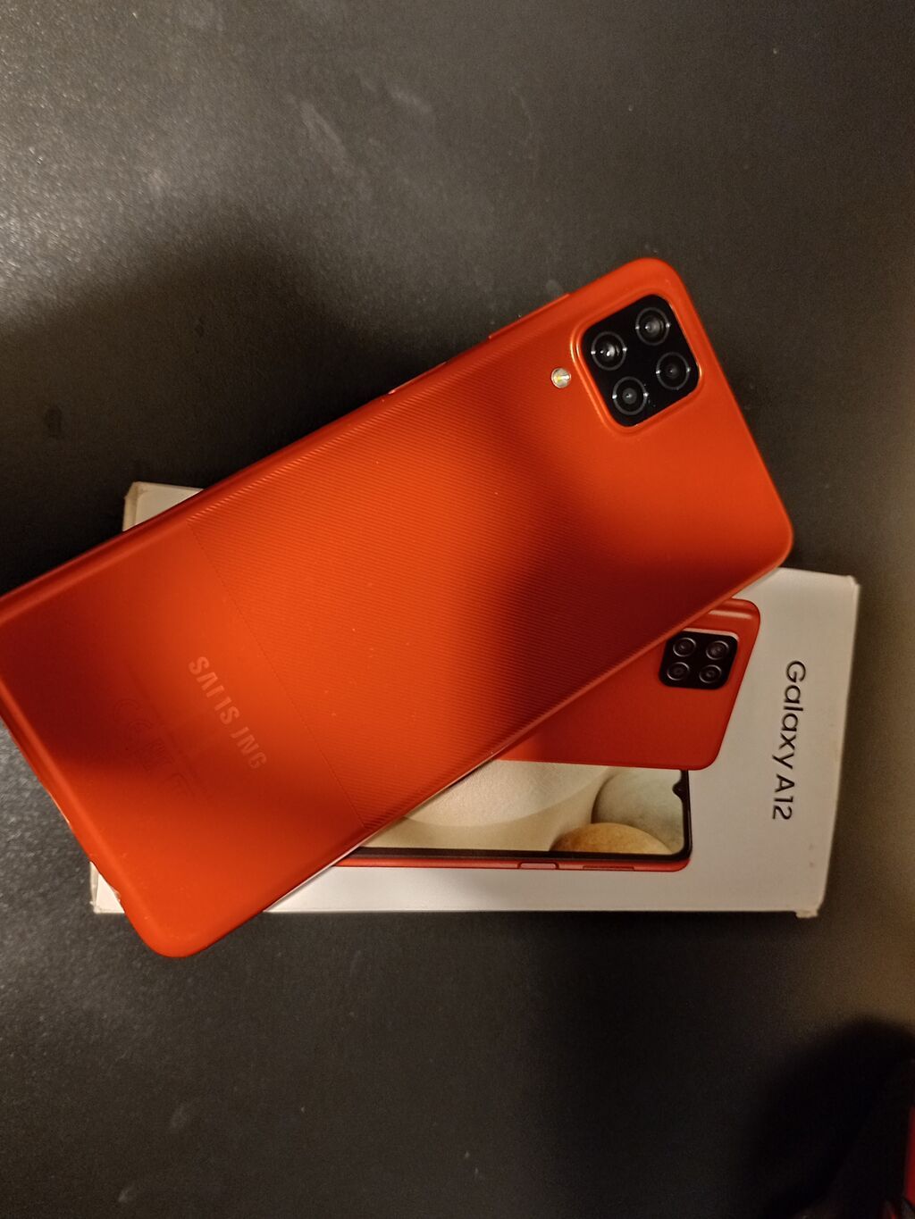Samsung Galaxy A12, 32 GB, rəng - Qırmızı, Barmaq izi — Samsung, Bakı
