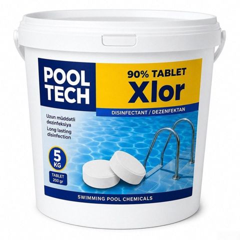 90% tablet xlor 5 kq Pooltech Bütün kateqoriyalar Hobbi və asudə — Bakı