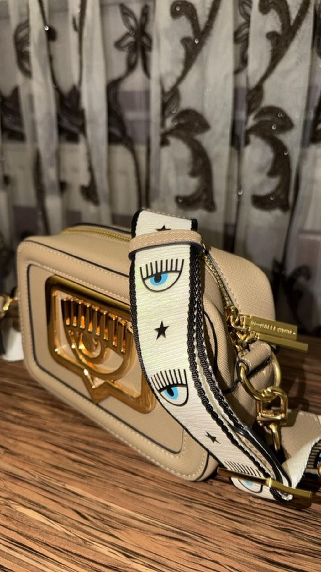 Bej rəngli çiyin/çapraz çanta Chıara Ferragnı - Material: teksturalı — Çantalar, çamadanlar, cüzdanlar, Bakı (5)
