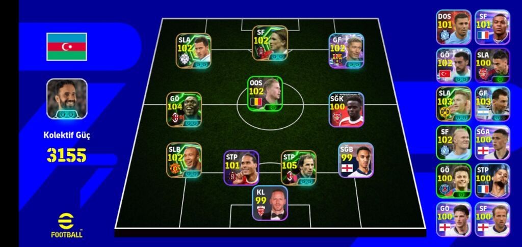 EFootball oyunu üçün güclü hesab/komanda satılır. - Kollektiv Güc — Futbolka və polo, Bakı