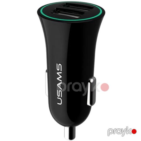 Avtomobil üçün adapter Usams US-CC013 Dual USB 21CHGC01