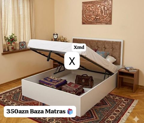 Baza və matras dəsti - Ölçü: Xmd (göstərilən ölçü formatı)