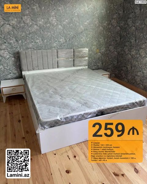 LA Mını model çarpayı - Ölçü: 160 x 200 sm - Mexanizm: Açılmayan — Bakı