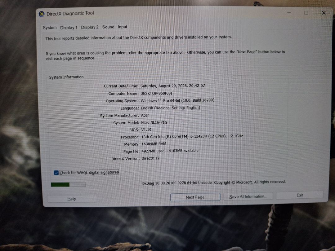Acer Nitro NL16-71G i5 13420H Rtx3050 6GB — Noutbuklar, Bakı (9)