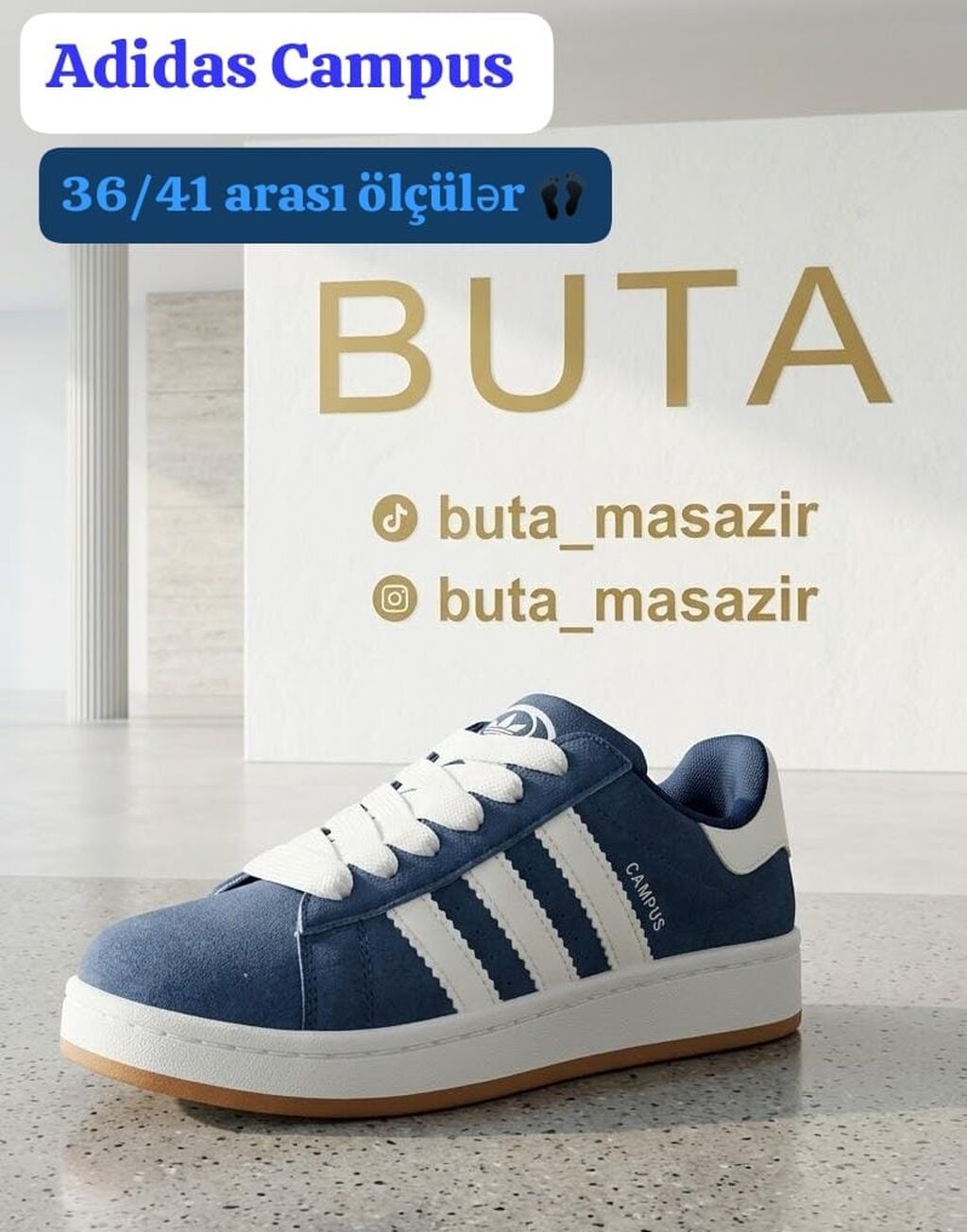Adidas Campus idman ayaqqabısı - Klassik “Campus” silueti, yandan 3 — Krossovkalar, Masazır (3)