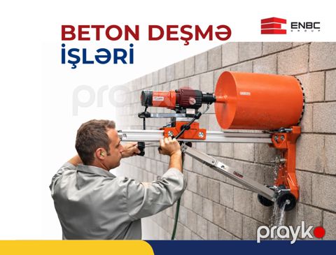 Karot ilə beton deşmə işləri — Bakı