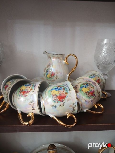 Çay dəsti, rəng - Ağ, Farfor