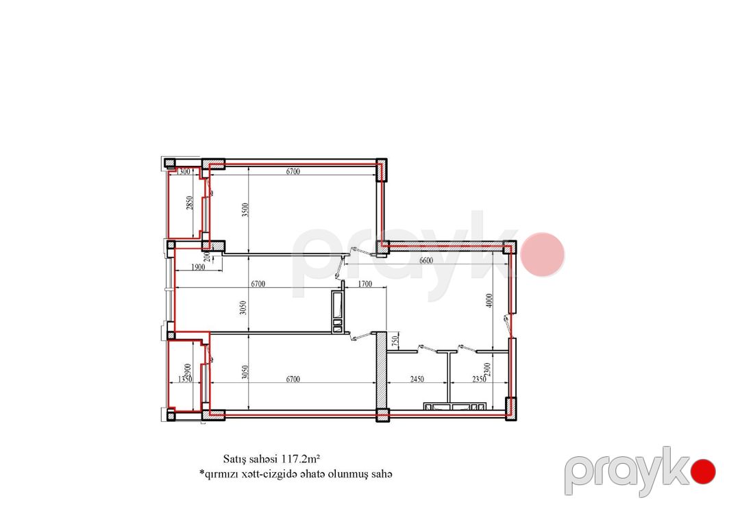 2-otaqlı yeni tikili, Heydər Əliyev pr., 117 m² — Mənzil, Bakı (2)