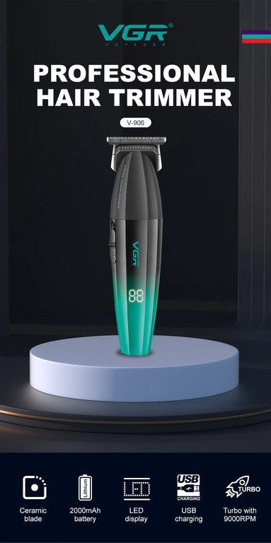 Professional təraş aparatı "VGR 906 2000MAH 9000RPM Ceramic Blades" — Gözəllik və səhiyyə, Bakı (6)