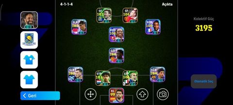EFootball mobil oyununda yüksək reytinqli komanda hesabı/sırası — Bakı