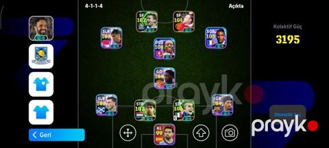 EFootball mobil oyununda yüksək reytinqli komanda hesabı/sırası — Bakı