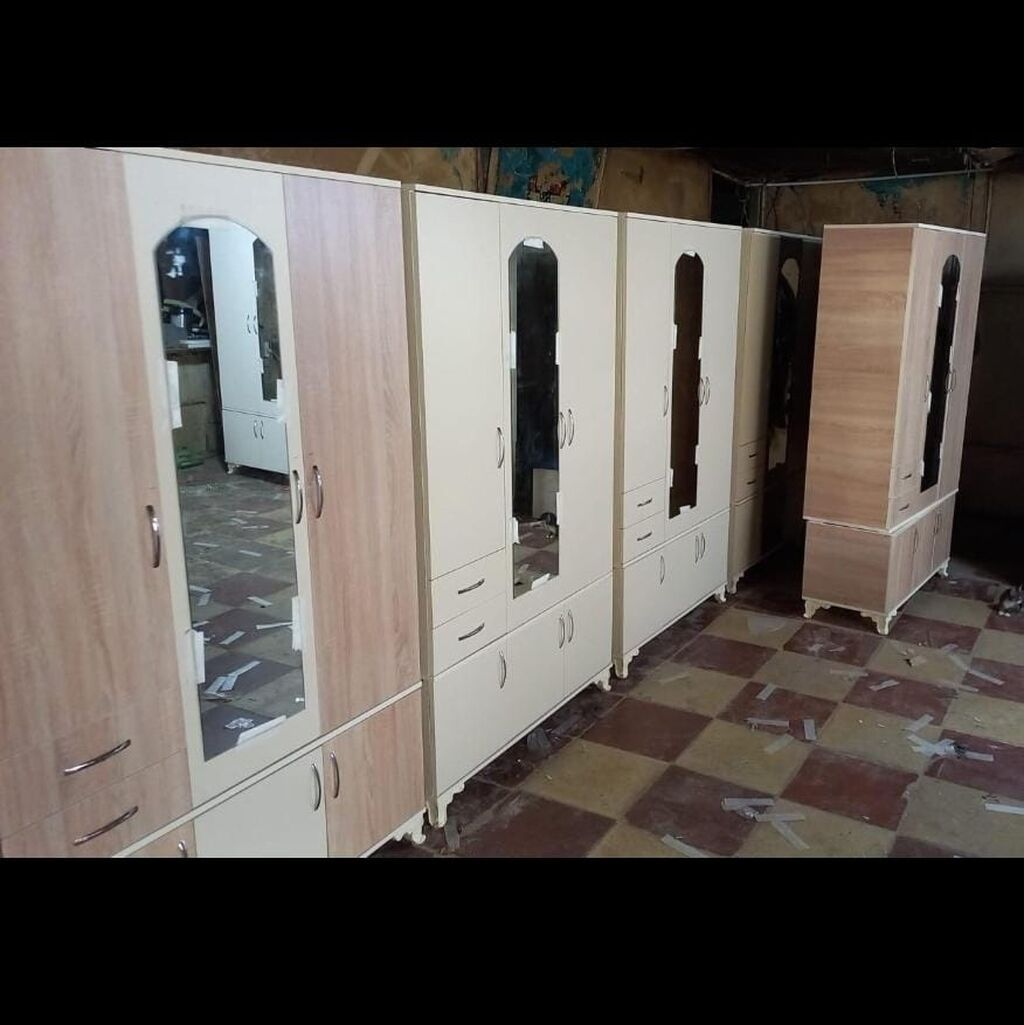 3 qapılı paltar dolabı - Material: laminat - Ölçü: 2 m 45 sm 1.20 — Şkaflar, Bakı (9)