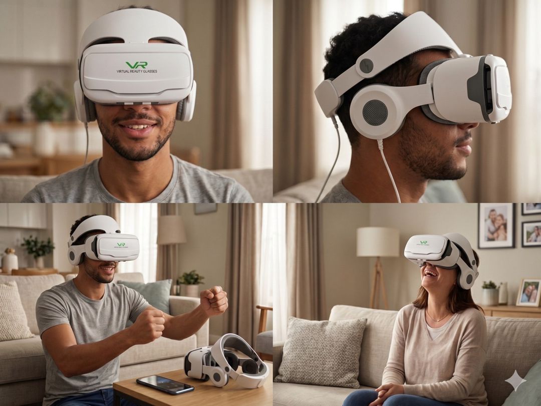 Shinecon G02EF VR Eynək – virtual reallıq gözlüyü — Oyunlar, konsollər və proqramlar, Bakı (2)