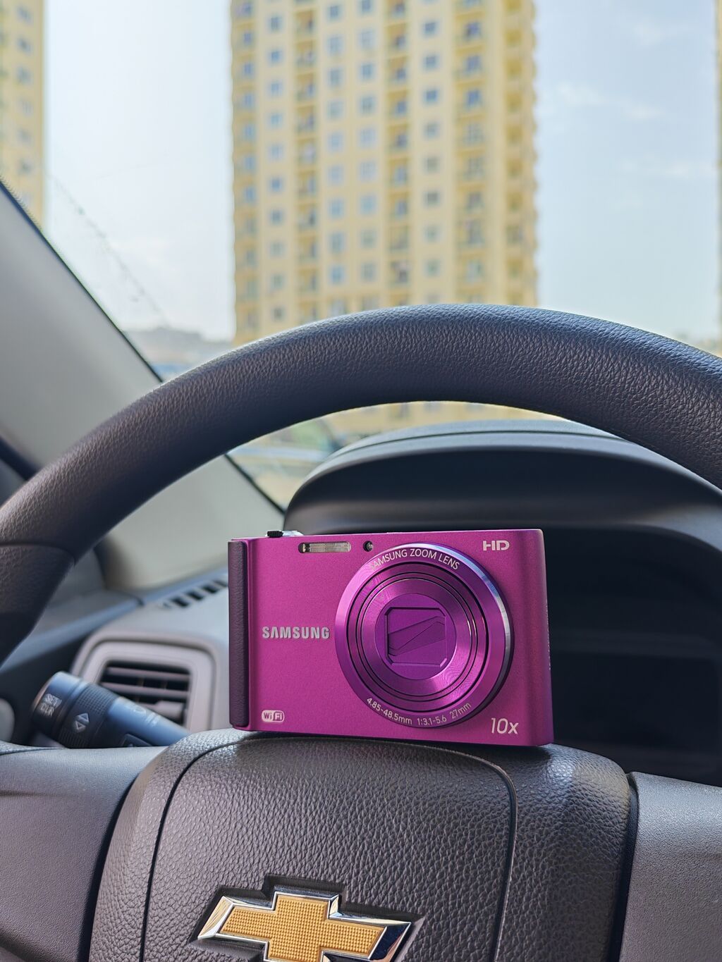 Samsung kompakt fotoaparat - Rəng: bənövşəyi/metalik - Linza: Samsung — Fotoaparat, Güzdək