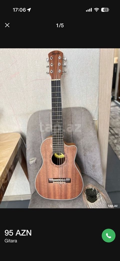 Akkustik gitara – Tayste brendi - Korpus: kəsik (cutaway) dizaynlı — Bakı