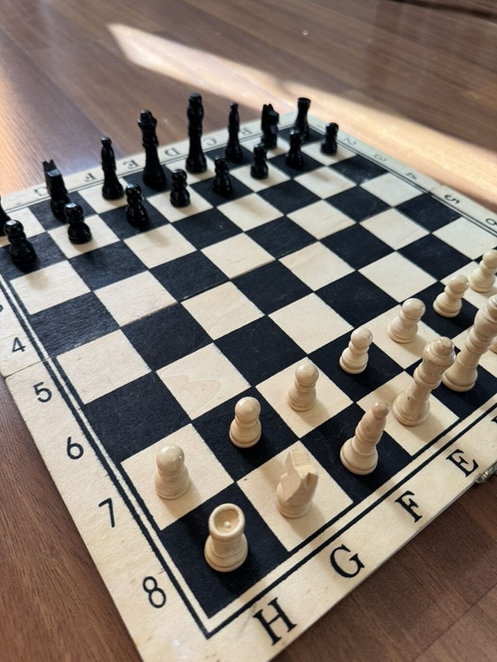 Taxta Şahmat Dəsti - Material: ağacdan hazırlanmış lövhə və fiqurlar — Şax, şəkəh, nard, Bakı (3)