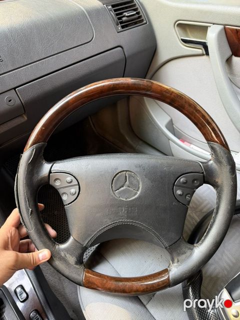 Mercedes-Benz taxta-dəri sükan - Orijinal Mercedes-Benz sükanı — Novxanı