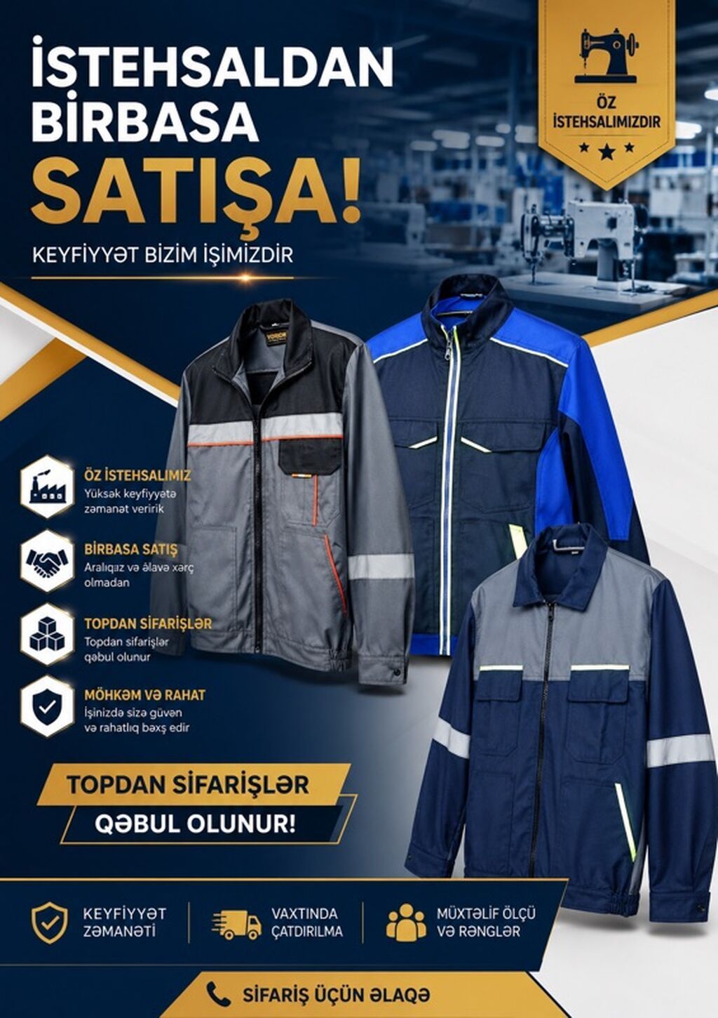 Məhsul: İşçi Gödəkcəsi – Safetex Workwear & Safety Xüsusiyyətlər — Kurtkalar, Bakı (6)