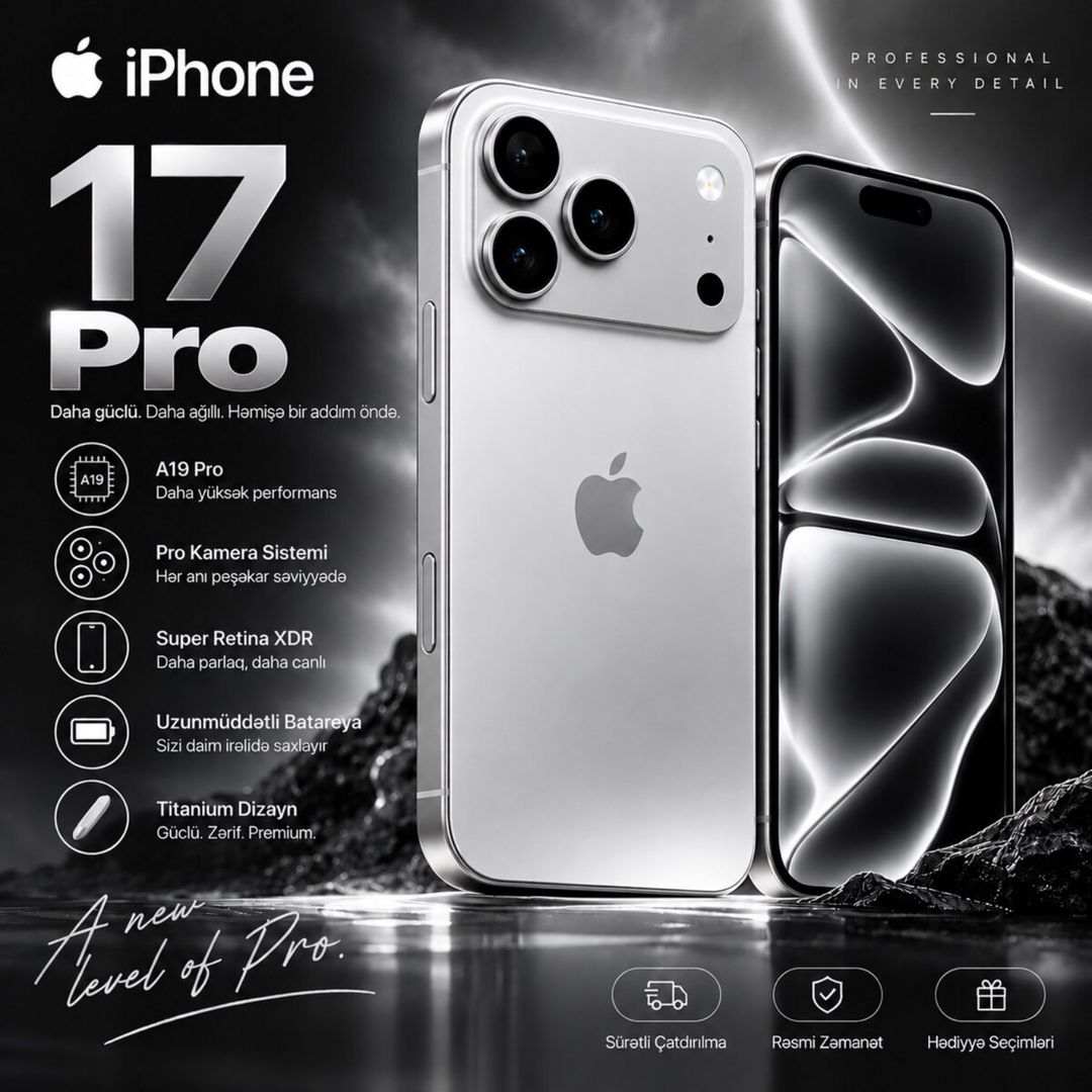 Apple iPhone 17 Pro Silver 256GB/12GB — Smartfonlar, Bakı