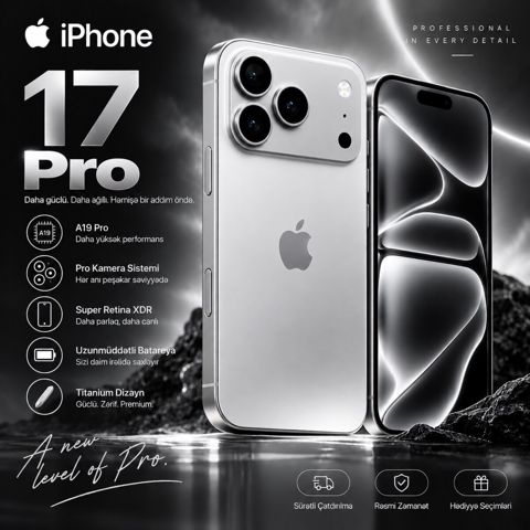 Apple iPhone 17 Pro Silver 256GB/12GB — Bakı