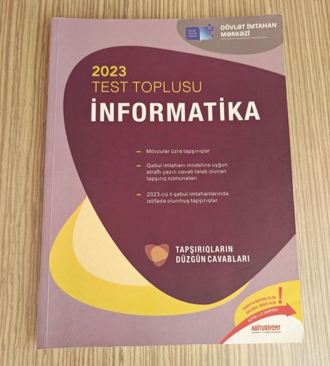 Məhsul: “İnformatika – 2023 Test Toplusu” (Dövlət İmtahan Mərkəzi) — Bakı