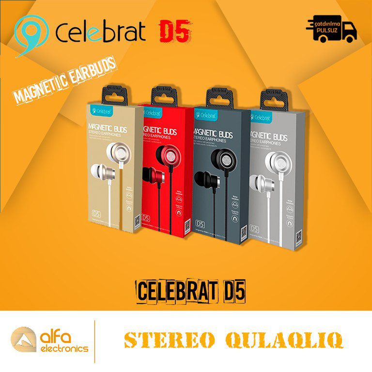 "Celebrat D5 Heavy Bass" maqnitli qulaqcıq — Səs texnikası, Bakı (5)