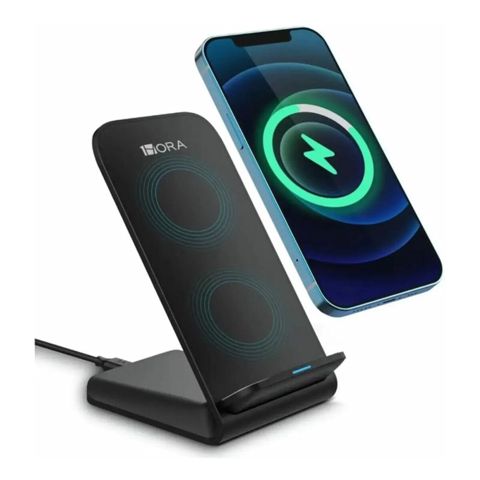 1HORA 15W Wireless Charger Stand Dual GAR157 Black — Bakı